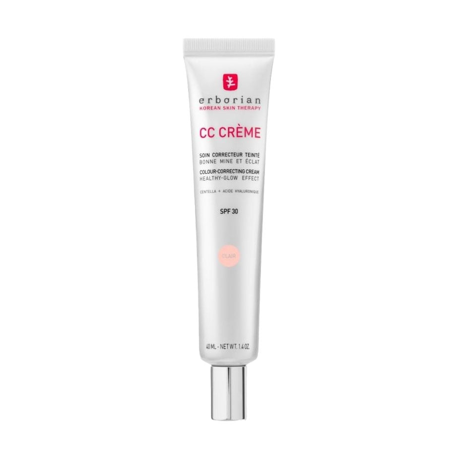 СС-крем для обличчя Erborian CC Cream Colour-Correcting Healthy Glow Effect Cream SPF 30 на основі центелли, Clair, 40 мл